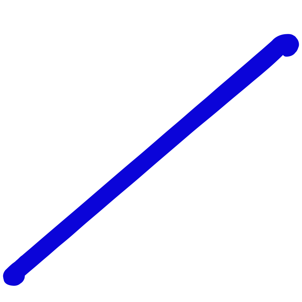 Blue digital drawing, safety rail stands diagonally