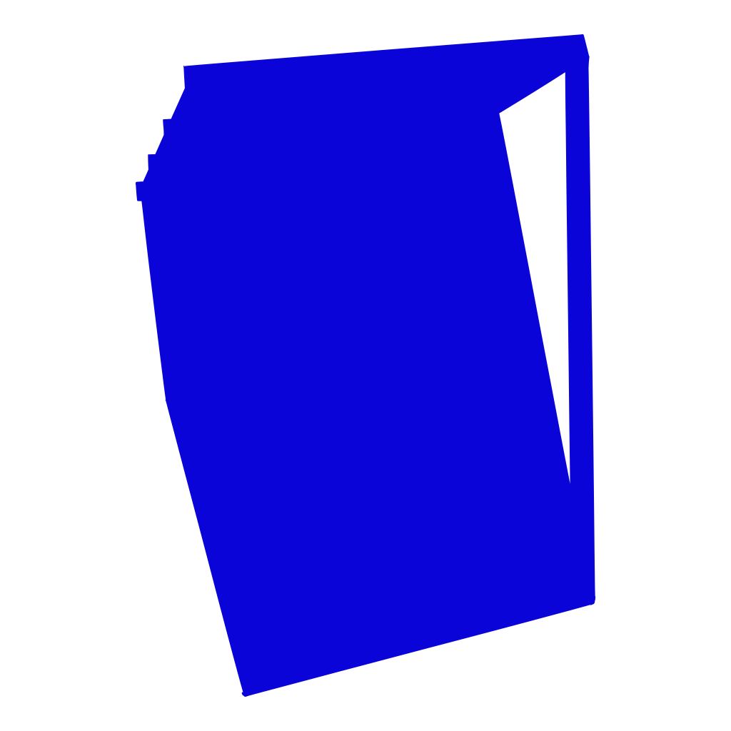 Blue digital Drawing, quare-like structure