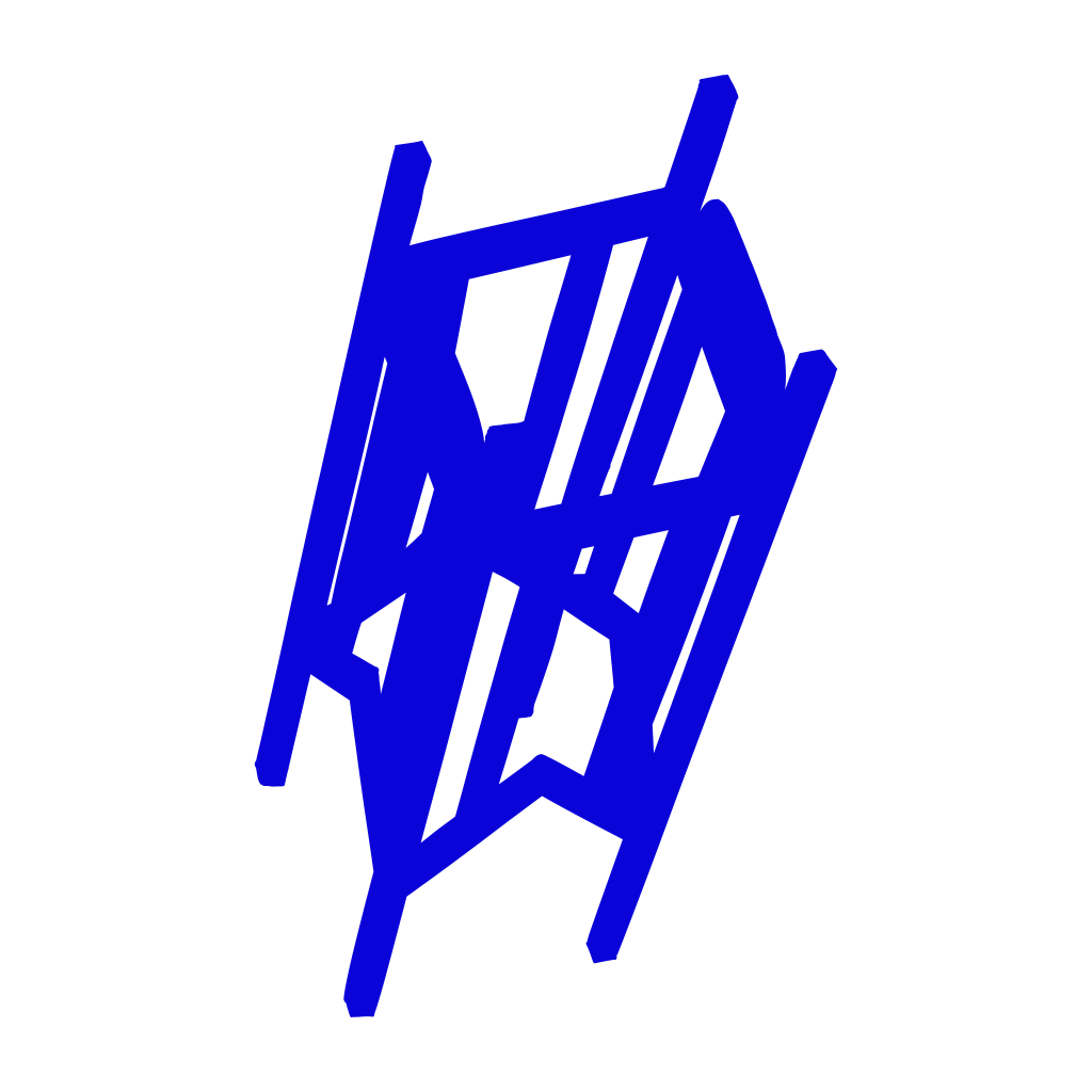 Blue digital drawing - pole structures