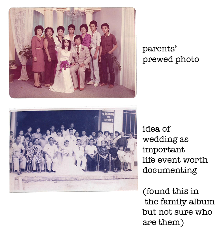 Studies of old photo from family album for this residency project