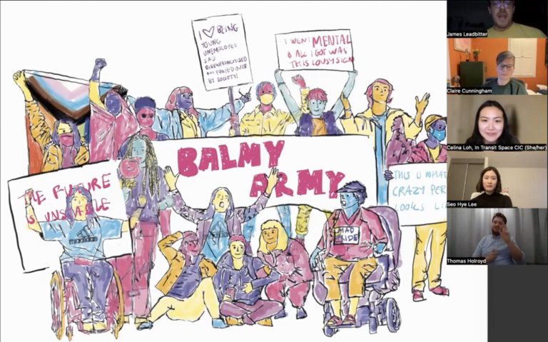 Care in Disability Arts panel discussion, 2024 featuring the Balmy Army by thevacuumcleaner